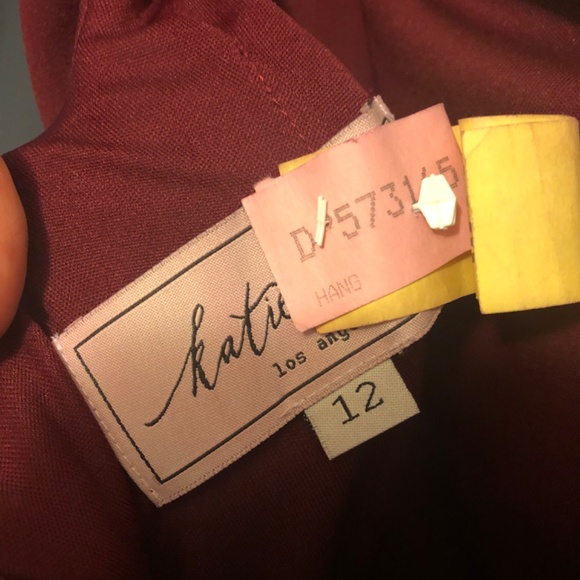 Anthropologie Floor Length Wine Red (Bridesmaid) Dress - Picture 3 of 3